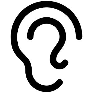 Ear Icon from Phosphor Regular Set