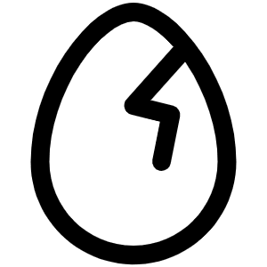 Egg Crack Icon from Phosphor Regular Set