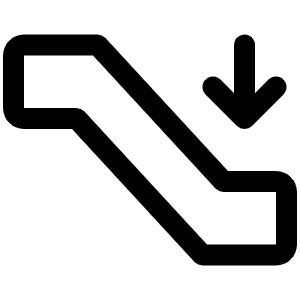 Escalator Down Icon from Phosphor Regular Set