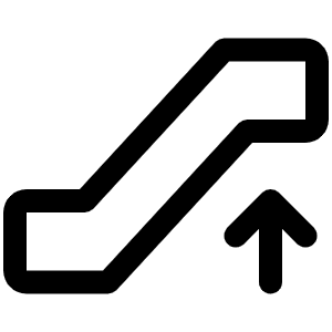 Escalator Up Icon from Phosphor Regular Set
