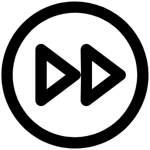 Fast Forward Circle Icon from Phosphor Regular Set