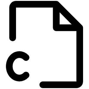 File C Icon from Phosphor Regular Set