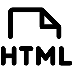File Html Icon from Phosphor Regular Set