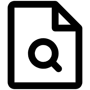 File Magnifying Glass Icon from Phosphor Regular Set