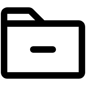 Folder Minus Icon from Phosphor Regular Set