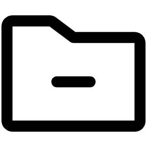 Folder Simple Minus Icon from Phosphor Regular Set