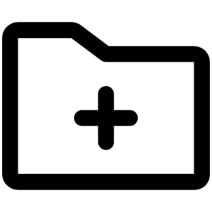 Folder Simple Plus Icon from Phosphor Regular Set