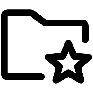Folder Simple Star Icon from Phosphor Regular Set