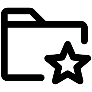 Folder Star Icon from Phosphor Regular Set