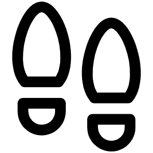 Footprints Icon from Phosphor Regular Set