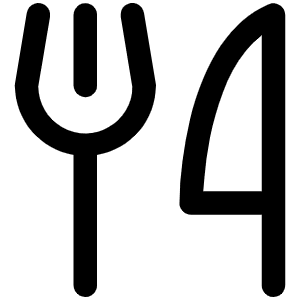 Fork Knife Icon from Phosphor Regular Set