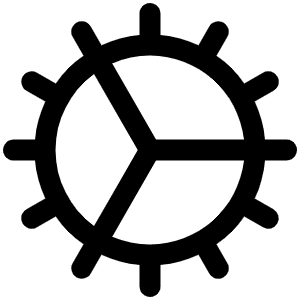 Gear Fine Icon from Phosphor Regular Set