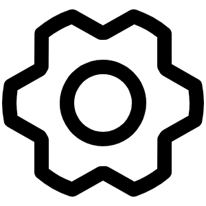 Gear Six Icon from Phosphor Regular Set