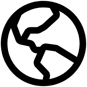 Globe Hemisphere West Icon from Phosphor Regular Set