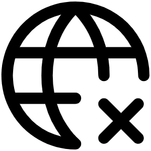 Globe X Icon from Phosphor Regular Set