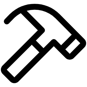 Hammer Icon from Phosphor Regular Set