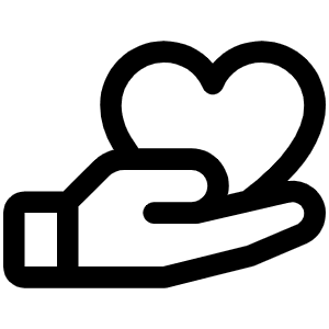 Hand Heart Icon from Phosphor Regular Set