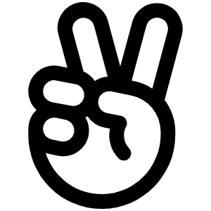 Hand Peace Icon from Phosphor Regular Set