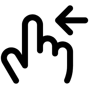 Hand Swipe Left Icon from Phosphor Regular Set