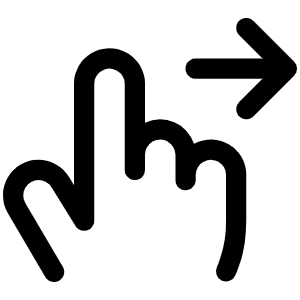 Hand Swipe Right Icon from Phosphor Regular Set