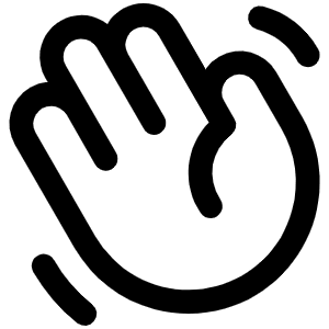 Hand Waving Icon from Phosphor Regular Set