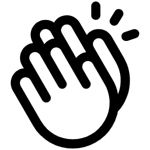 Hands Clapping Icon from Phosphor Regular Set