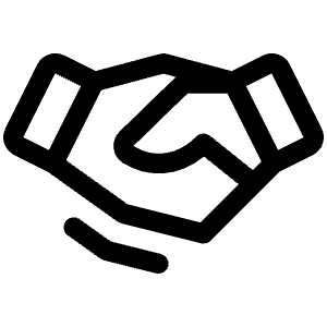 Handshake Icon from Phosphor Regular Set