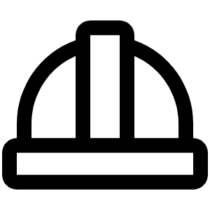 Hard Hat Icon from Phosphor Regular Set