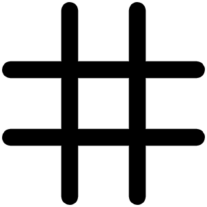 Hash Straight Icon from Phosphor Regular Set