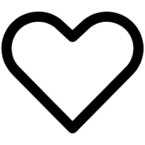 Heart Straight Icon from Phosphor Regular Set