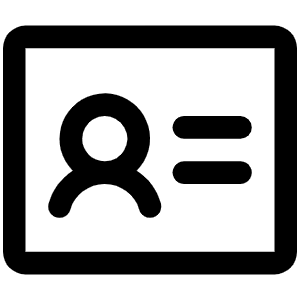 Identification Card Icon from Phosphor Regular Set