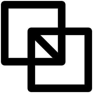 Intersect Square Icon from Phosphor Regular Set