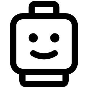 Lego Smiley Icon from Phosphor Regular Set