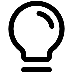 Lightbulb Icon from Phosphor Regular Set