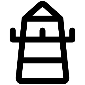 Lighthouse Icon from Phosphor Regular Set