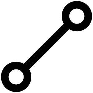Line Segment Icon from Phosphor Regular Set