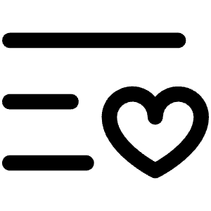 List Heart Icon from Phosphor Regular Set