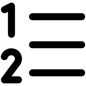 List Numbers Icon from Phosphor Regular Set