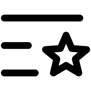 List Star Icon from Phosphor Regular Set