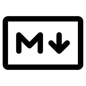 Markdown Logo Icon from Phosphor Regular Set