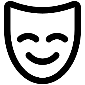 Mask Happy Icon from Phosphor Regular Set