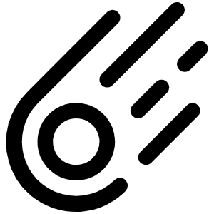 Meteor Icon from Phosphor Regular Set