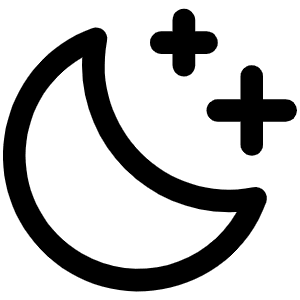 Moon Stars Icon from Phosphor Regular Set