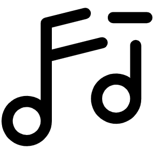 Music Notes Minus Icon from Phosphor Regular Set
