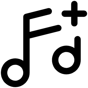 Music Notes Plus Icon from Phosphor Regular Set