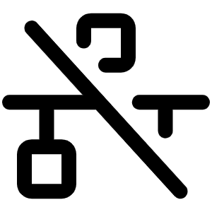 Network Slash Icon from Phosphor Regular Set