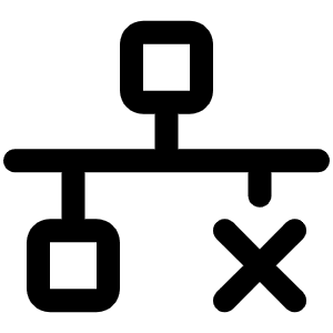 Network X Icon from Phosphor Regular Set
