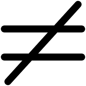 Not Equals Icon from Phosphor Regular Set