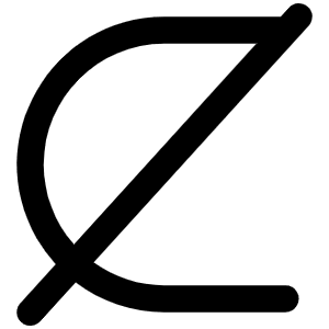 Not Subset Of Icon from Phosphor Regular Set