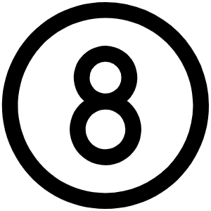 Number Circle Eight Icon from Phosphor Regular Set